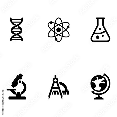 Online Education and STEM Learning Solid Vector Icon Set
Professional solid glyph icons for e-learning platforms, science research, and digital study apps.
