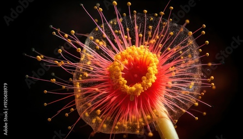 Captivating Sundew Drosera - A Close-Up of Natures Sticky Trap.