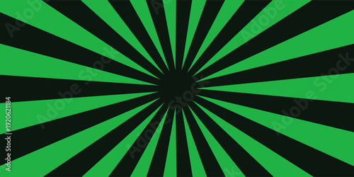 Comic background. Pop art texture. Starburst cartoon style. Anime design with explosion effect for print. Fun dot pattern. Green backdrop with halftone gradient. Funny line frame.