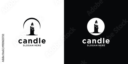 Elegant Candle Logo Design with Minimalist Style and Modern Look.