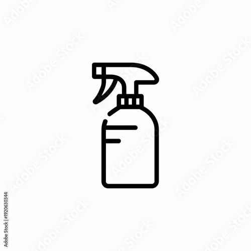 Simple illustration of a spray bottle with a pump mechanism isolated on white background, Vector, illustration