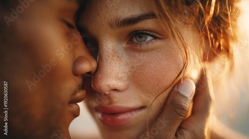 Wallpaper Mural Intimate close up moment capturing trust and emotional warmth Torontodigital.ca