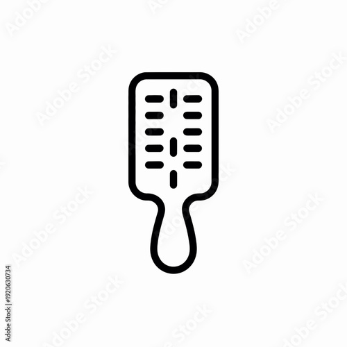 A sleek hairbrush with evenly spaced bristles for detangling and styling hair isolated on white background, Vector, illustration