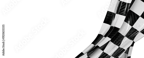 A close-up of a checkered r...