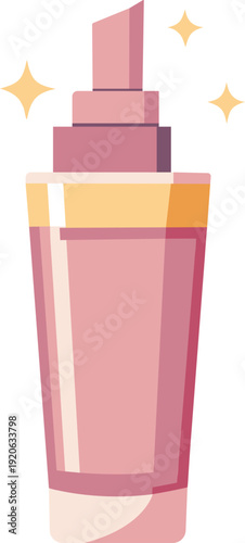 Cosmetic beauty primer isolated on transparent background