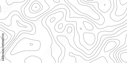 Abstract design with seamless pattern with lines topographic map. geographic mountain relief. the white on black contours topography stylized height of the lines. geographic contour map paper texture.