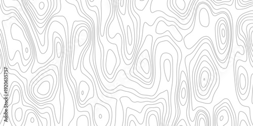 Abstract design with seamless pattern with lines topographic map. geographic mountain relief. the white on black contours topography stylized height of the lines. geographic contour map paper texture.