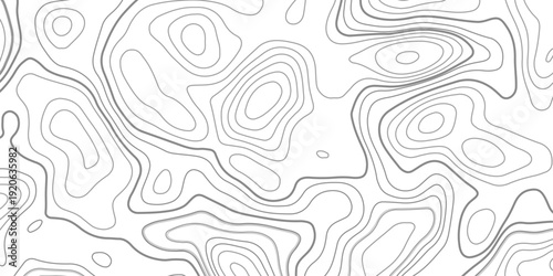 Abstract design with seamless pattern with lines topographic map. geographic mountain relief. the white on black contours topography stylized height of the lines. geographic contour map paper texture.