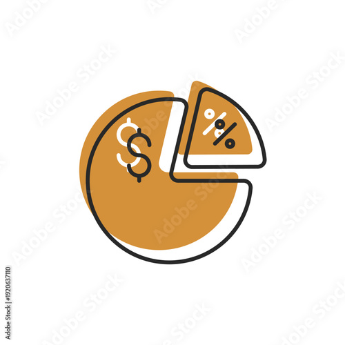 dividend vector icon. flat sign for mobile concept and web design. Symbol, logo illustration. Vector graphics