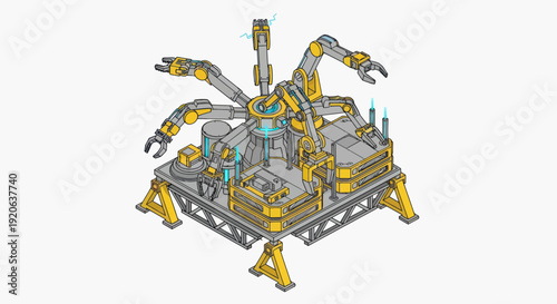 Industrial Robot Arm Machinery Equipment.