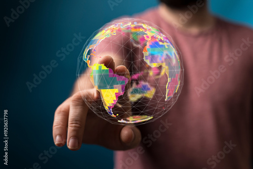 Conceptual image of a hand ...