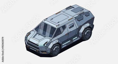 Futuristic 3D Rendered SUV Vehicle Design.