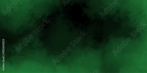 Green smoke on black background. green abstract background backgrounds. Slow-motion realistic depiction of green fog with rising green fumes in an atmospheric environment. 