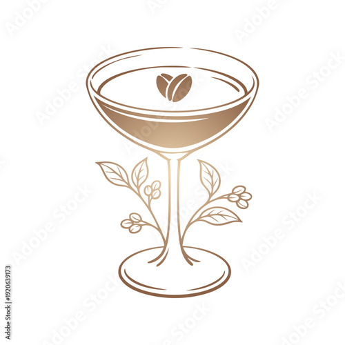 Gold espresso martini logo