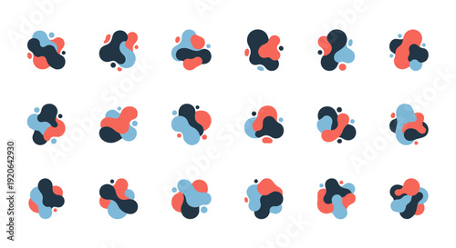 Abstract blob shapes, modern graphic elements