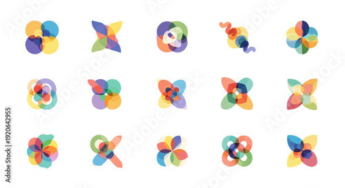Abstract colorful geometric shapes design