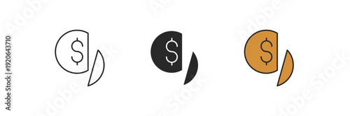 expenses icon. Line, solid and filled outline colorful version, outline and filled vector sign. Idea Symbol, logo illustration. Vector graphics