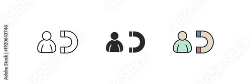 customer retention icon. Line, solid and filled outline colorful version, outline and filled vector sign. Idea Symbol, logo illustration. Vector graphics