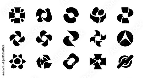 Abstract geometric shapes, design elements set