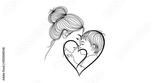 Mother and child embracing in a heartwarming moment of love and tenderness.