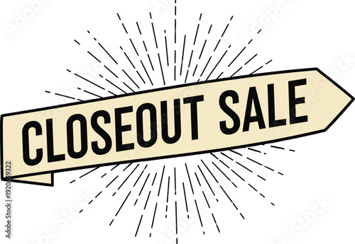 Vintage closeout sale banner 