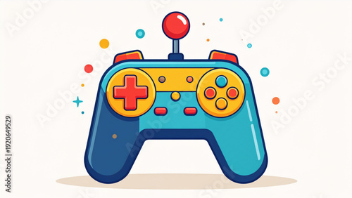 Retro Arcade Joystick and Game Buttons Vector Collection