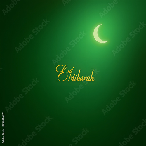 Green background featuring a crescent moon symbol.