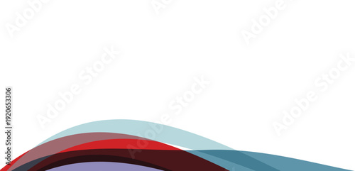 blue wave vector illustration of an abstract landscape (Header and footer Design)