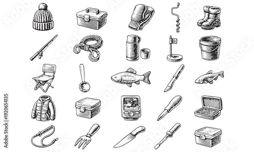 Vintage Camping & Outdoor Gear Set