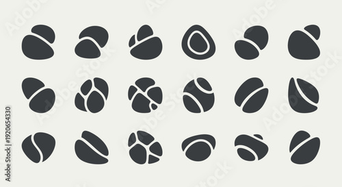 Abstract organic shapes set, modern minimalist graphic design elements