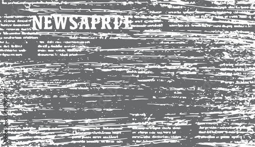 Distressed newspaper texture with white text grunge
