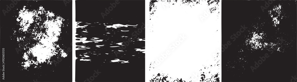 Obraz premium Black and white abstract grunge texture patterns