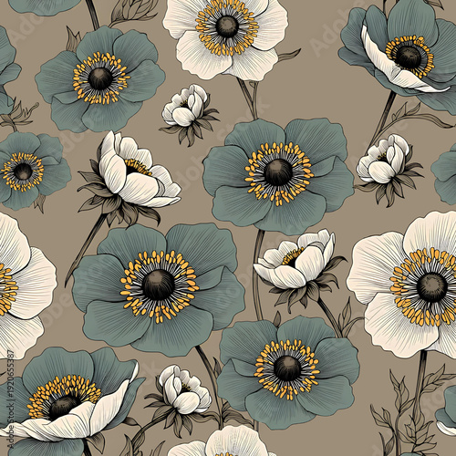 seamless pattern with flowers