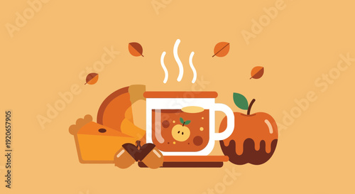 Autumnal Feast: Warm Drinks, Sweet Treats, And Fall Foliage For The Perfect Season