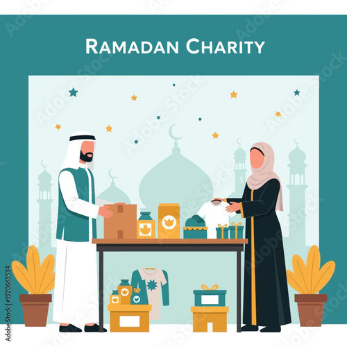 Generous Giving During Ramadan Islamic Month Of Giving And Compassion