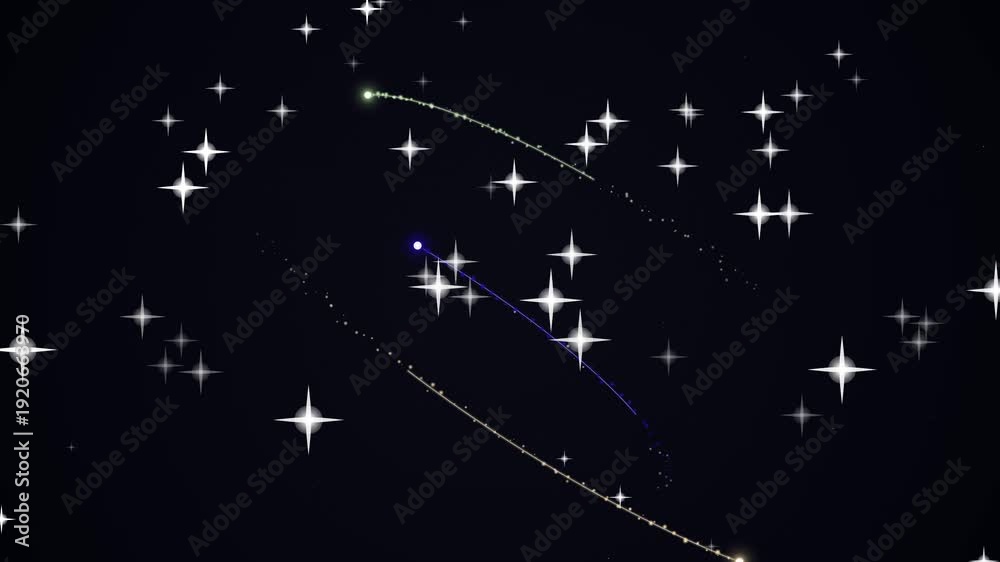 custom made wallpaper toronto digitalNight Sky Animation with Shooting Stars and Twinkling Stars.