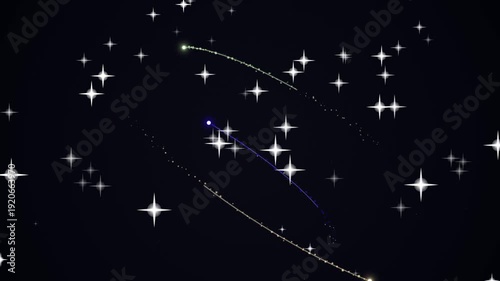 Wallpaper Mural Night Sky Animation with Shooting Stars and Twinkling Stars. Torontodigital.ca