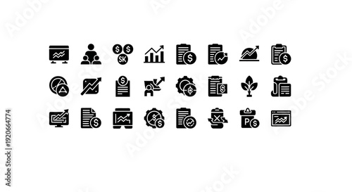 Business and Finance Icon Set: Investment Growth