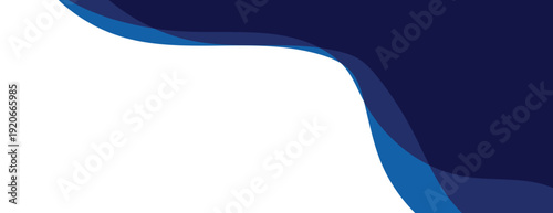 Abstract Blue Layered Wave Background 