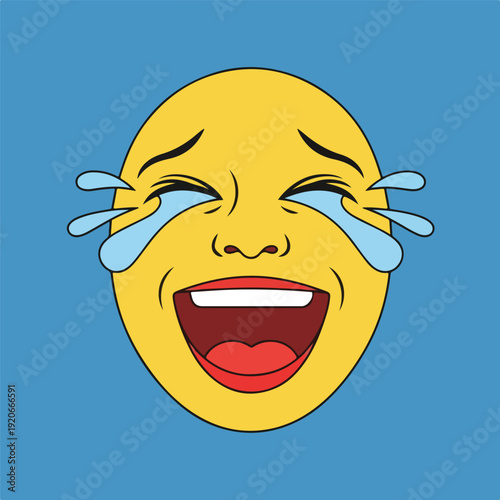 Crying laughing emoji funny face with tears of joy