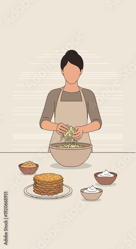 Homemade Delicious Pancakes Prepared With Fresh Ingredients For Breakfast