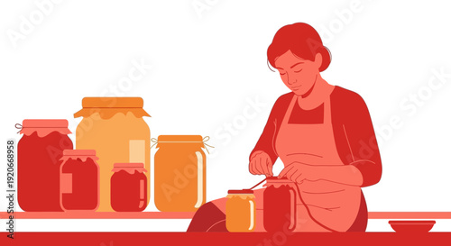 Homemade Preservation Process Culinary Creations Preserving Freshness Jars