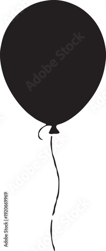 Minimalist vector illustration of three black balloons for celebration and festive occasions Vector