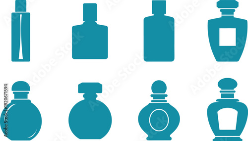 Collection of various perfume bottle silhouettes