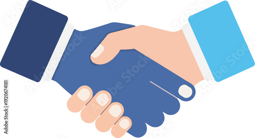 Business partnership handshake agreement concept