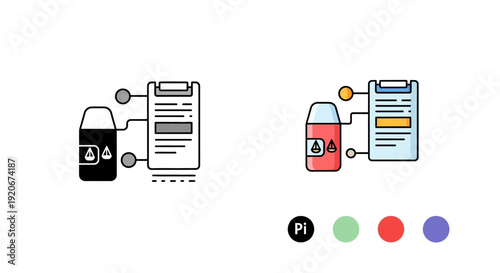 Medical report icon. Health record vector illustration