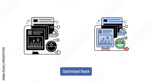 Optimized stock market analysis on computer screen
