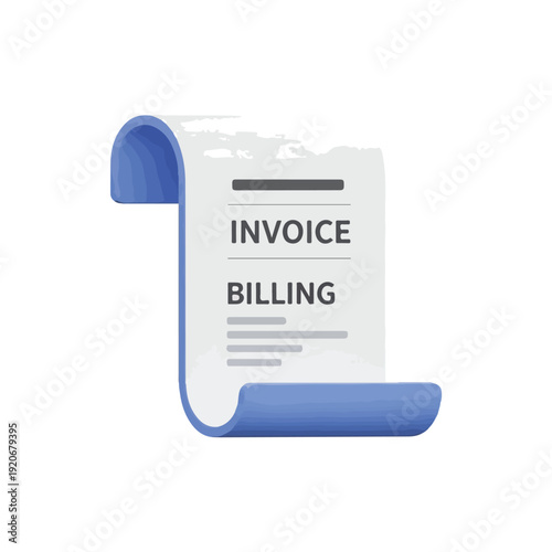 Invoice billing document paper scroll
