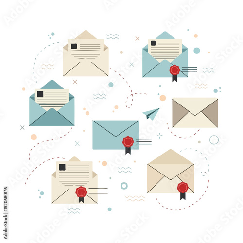 Email Communication and Correspondence Concept