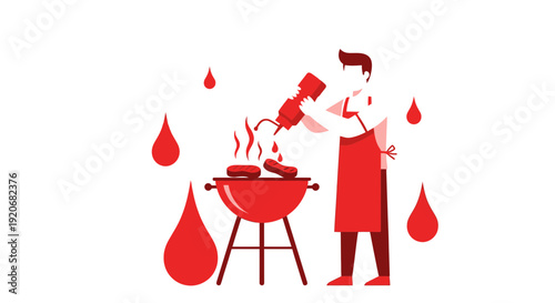 Joyful Grilling Celebration Capturing Delicious Summer Barbecue Moments